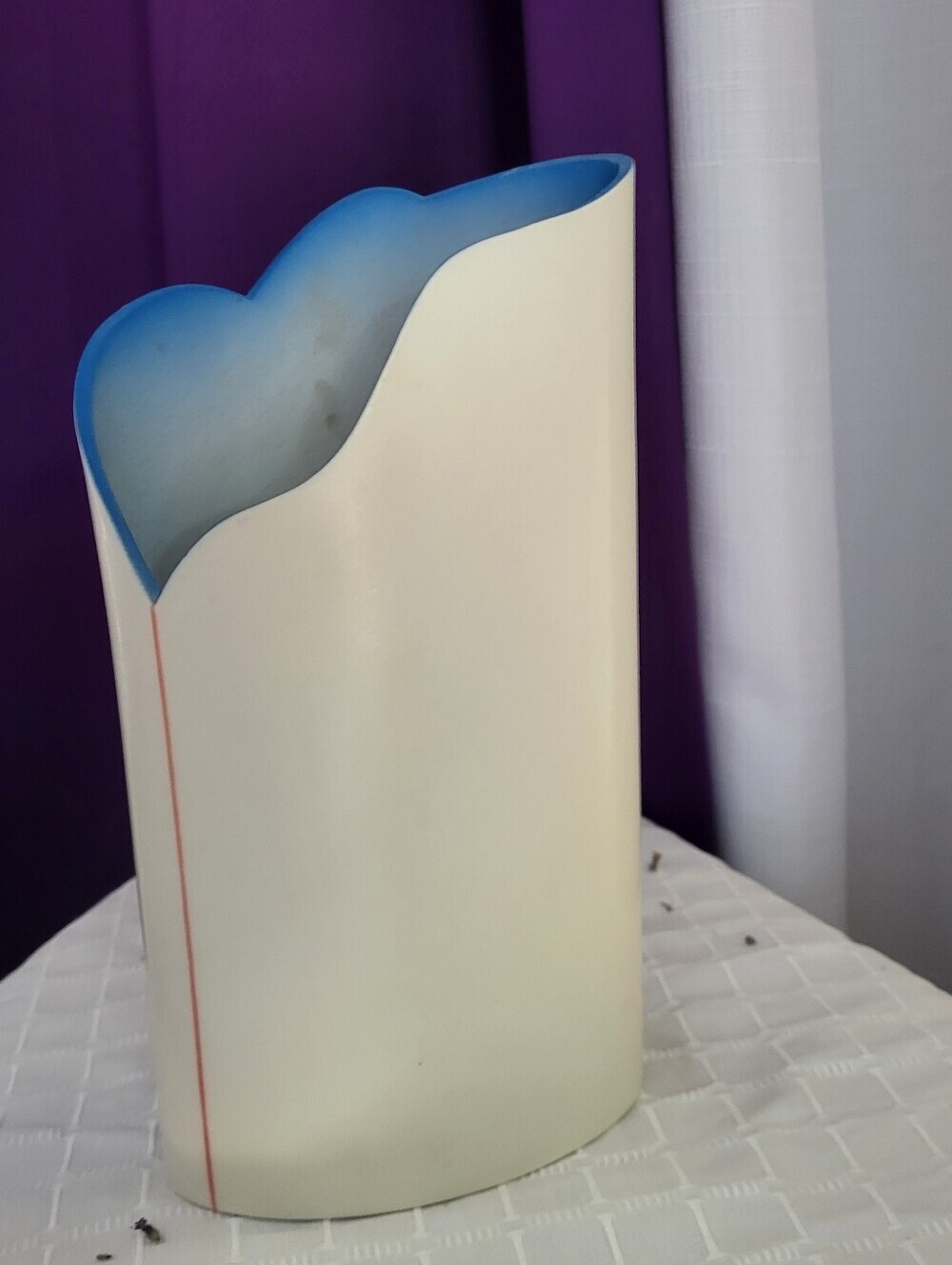 Vintage Salvia Blue And White Porcelain Vase
